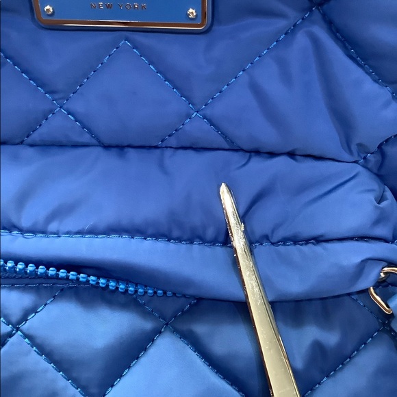 MARC JACOBS QUILTED MARINE BLUE NYLON BACKPACK - Picture 7 of 8